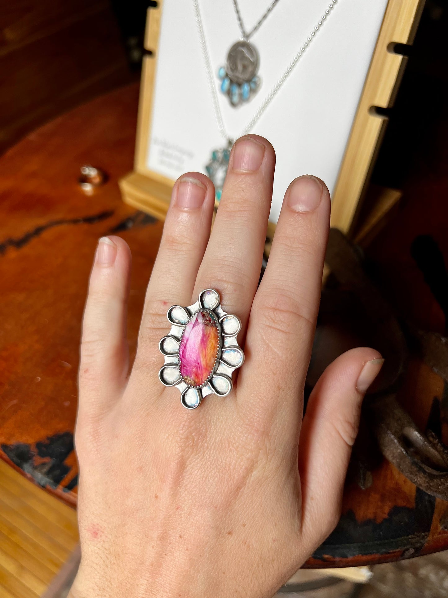 Pink Flower Ring